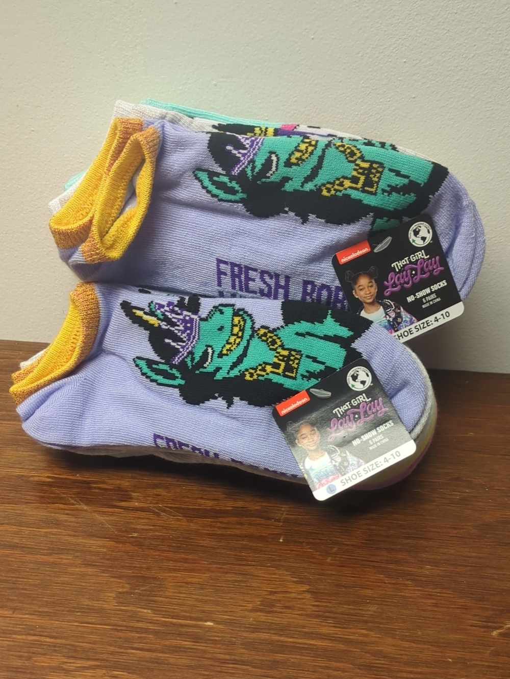 12 Pr (2 Packs) No-Show Socks That Girl Lay Lay Unicorn L Shoe 4-10 Fresh New